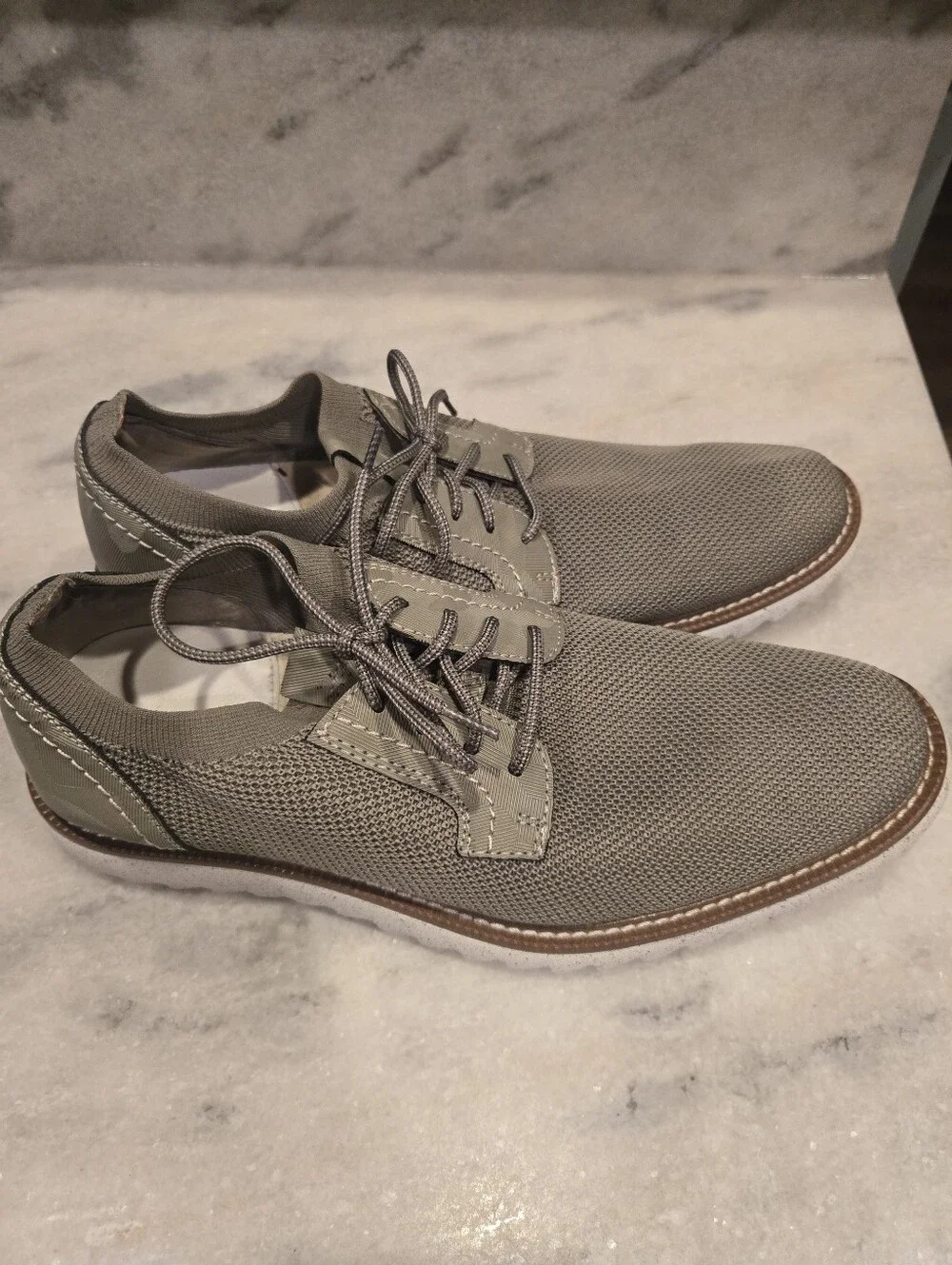 Johnston & Murphy Gray Knit Oxford Shoes 10.5 Usa